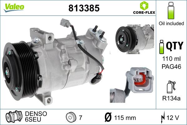 VALEO 813385 - Компресор, кондиціонер autozip.com.ua