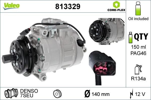VALEO 813329 - Компресор, кондиціонер autozip.com.ua