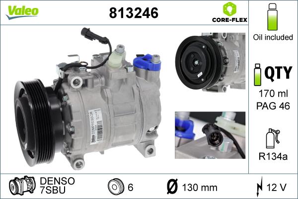 VALEO 813246 - Компресор, кондиціонер autozip.com.ua