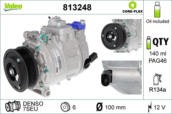 VALEO 813248 - Компресор, кондиціонер autozip.com.ua