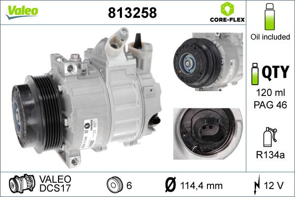 Valeo 813258 - Компресор, кондиціонер autozip.com.ua