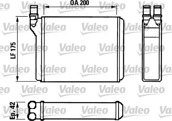 Valeo 812022 - Теплообмінник, опалення салону autozip.com.ua