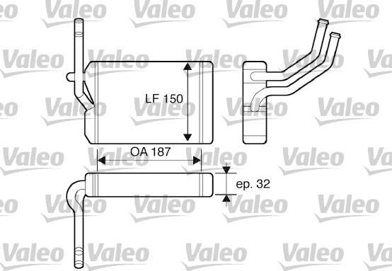 Valeo 812071 - Теплообмінник, опалення салону autozip.com.ua