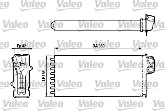 Valeo 812128 - Теплообмінник, опалення салону autozip.com.ua