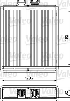 Valeo 812319 - Теплообмінник, опалення салону autozip.com.ua