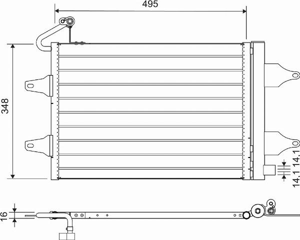 VALEO 812735 - Конденсатор, кондиціонер autozip.com.ua