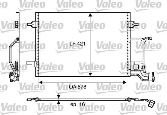 VALEO 817997 - Конденсатор, кондиціонер autozip.com.ua