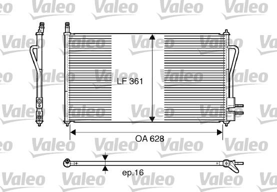 VALEO 817493 - Конденсатор, кондиціонер autozip.com.ua