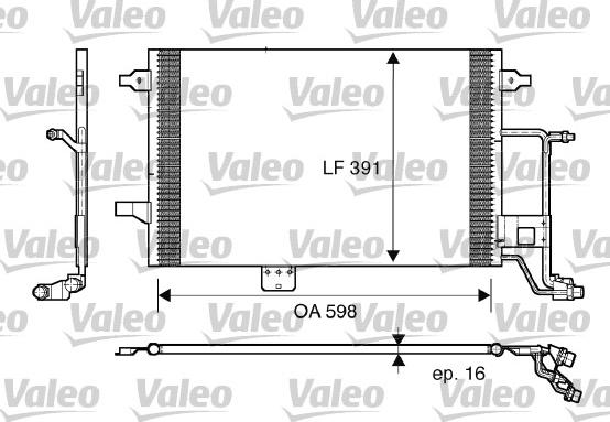 VALEO 817665 - Конденсатор, кондиціонер autozip.com.ua