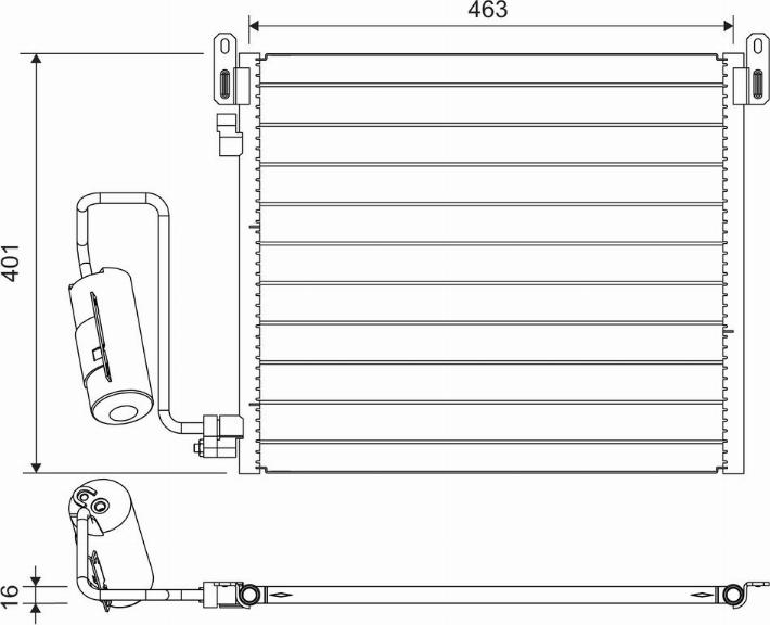 Valeo 817853 - Конденсатор, кондиціонер autozip.com.ua