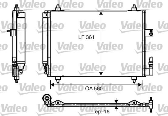 Valeo 817824 - Конденсатор, кондиціонер autozip.com.ua