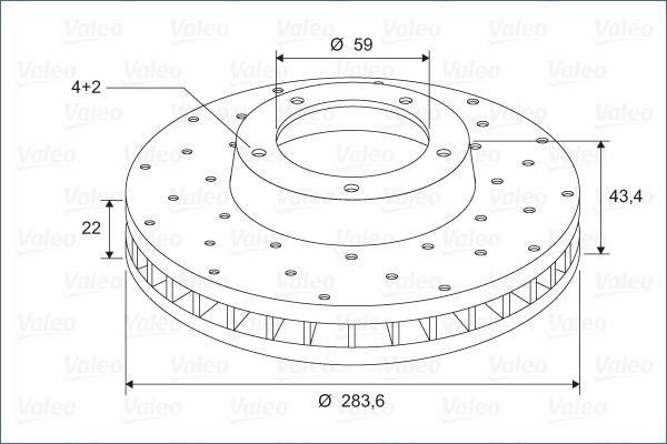 Valeo 886266 - Гальмівний диск autozip.com.ua