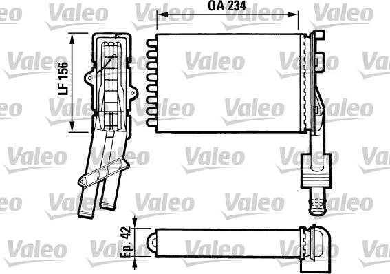 Valeo 883971 - Теплообмінник, опалення салону autozip.com.ua