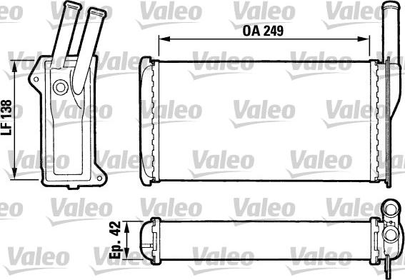 Valeo 883742 - Теплообмінник, опалення салону autozip.com.ua