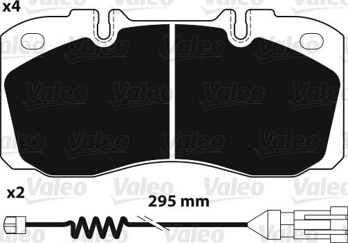 Valeo 882234 - Гальмівні колодки, дискові гальма autozip.com.ua