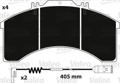 Valeo 882231 - Гальмівні колодки, дискові гальма autozip.com.ua