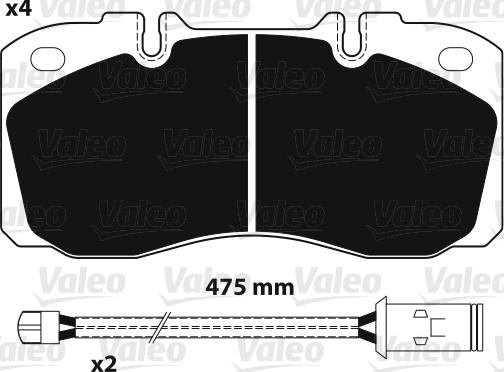 Valeo 882233 - Гальмівні колодки, дискові гальма autozip.com.ua