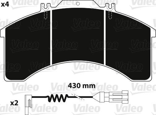 Valeo 882237 - Гальмівні колодки, дискові гальма autozip.com.ua