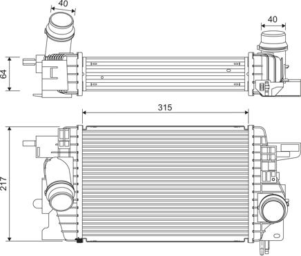 Valeo 822912 - Интеркулер autozip.com.ua