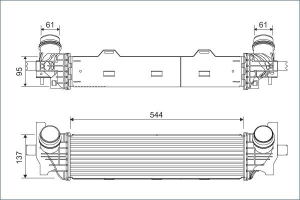 Valeo 822934 - Интеркулер autozip.com.ua