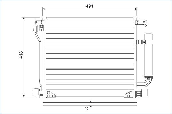 VALEO 822587 - Конденсатор, кондиціонер autozip.com.ua