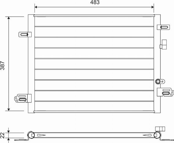 VALEO 822754 - Конденсатор, кондиціонер autozip.com.ua