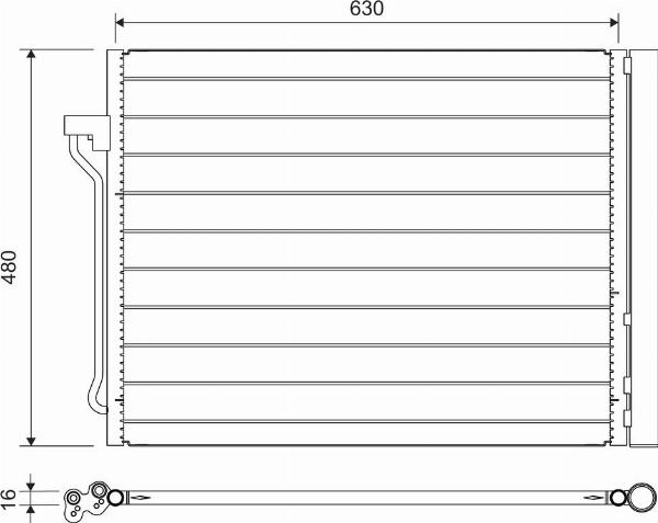 VALEO 822739 - Конденсатор, кондиціонер autozip.com.ua