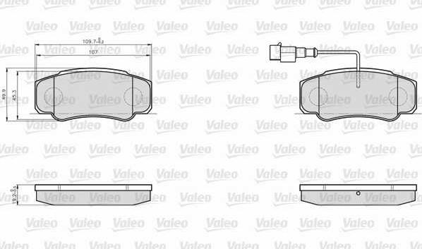 Valeo 873921 - Гальмівні колодки, дискові гальма autozip.com.ua