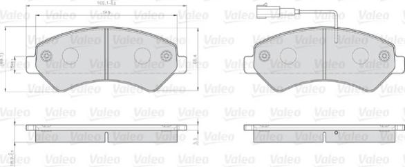 Valeo 873466 - Гальмівні колодки, дискові гальма autozip.com.ua