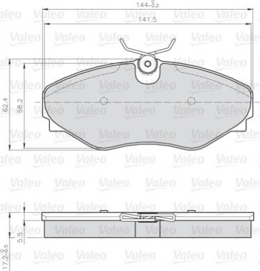 Valeo 873099 - Гальмівні колодки, дискові гальма autozip.com.ua