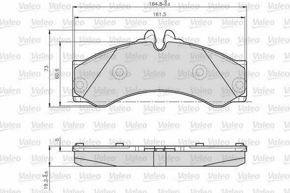 Valeo 873153 - Гальмівні колодки, дискові гальма autozip.com.ua