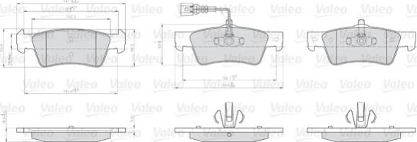 Valeo 873367 - Гальмівні колодки, дискові гальма autozip.com.ua