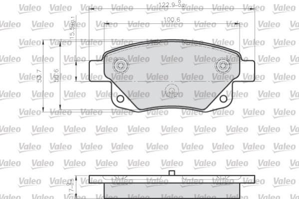 Valeo 872486 - Гальмівні колодки, дискові гальма autozip.com.ua