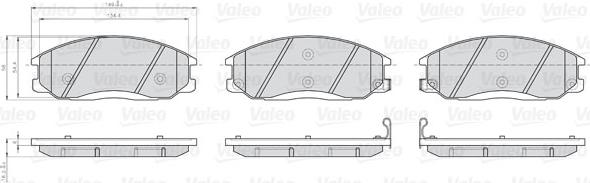 Valeo 872569 - Гальмівні колодки, дискові гальма autozip.com.ua