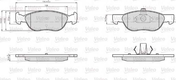 Valeo 872576 - Гальмівні колодки, дискові гальма autozip.com.ua