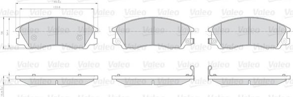 Valeo 872059 - Гальмівні колодки, дискові гальма autozip.com.ua