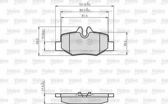 Valeo 872008 - Гальмівні колодки, дискові гальма autozip.com.ua