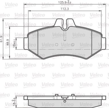 Valeo 872021 - Гальмівні колодки, дискові гальма autozip.com.ua