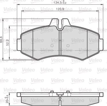 Valeo 872022 - Гальмівні колодки, дискові гальма autozip.com.ua