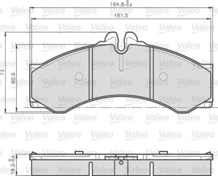 Valeo 872076 - Гальмівні колодки, дискові гальма autozip.com.ua