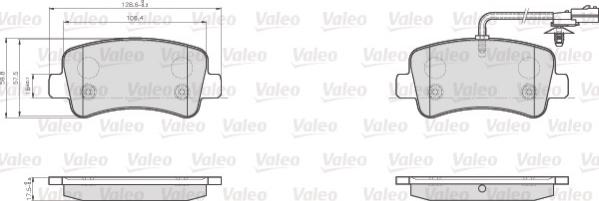 VALEO 872112 - Гальмівні колодки, дискові гальма autozip.com.ua
