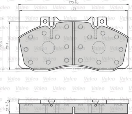 Valeo 872835 - Гальмівні колодки, дискові гальма autozip.com.ua