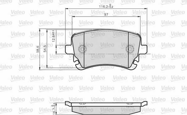 Valeo 872326 - Гальмівні колодки, дискові гальма autozip.com.ua