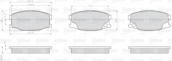 Valeo 872242 - Гальмівні колодки, дискові гальма autozip.com.ua