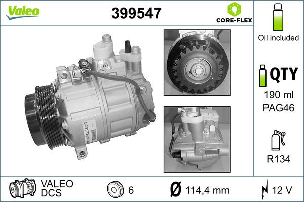 VALEO 399547 - Компресор, кондиціонер autozip.com.ua