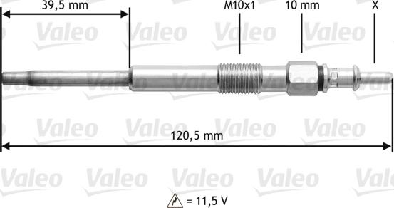 Valeo 345 194 - Свічка розжарювання autozip.com.ua