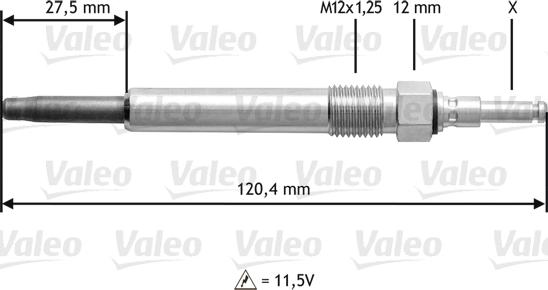 VALEO 345146 - Свічка розжарювання autozip.com.ua