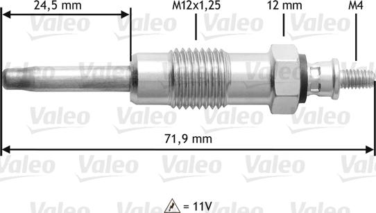 Valeo 345140 - Свічка розжарювання autozip.com.ua