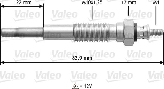 VALEO 345148 - Свічка розжарювання autozip.com.ua