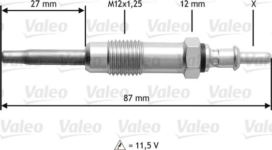 VALEO 345151 - Свічка розжарювання autozip.com.ua
